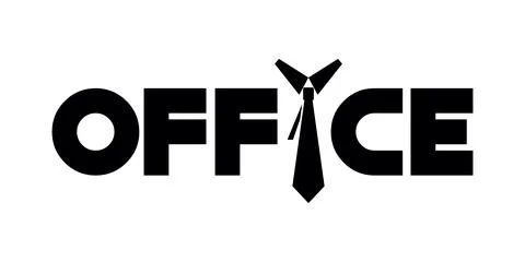 Office Logo Design Featuring Tie Symbol Stock Illustration