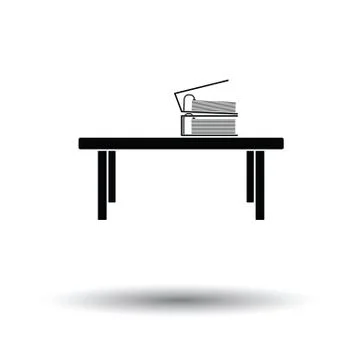 Office low table icon Stock Illustration