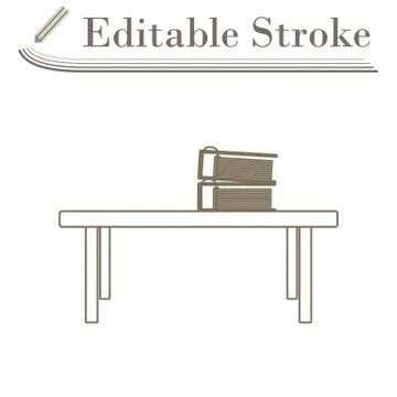 Office Low Table Icon Stock Illustration