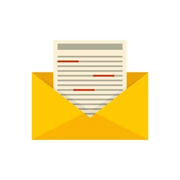 Office mail editor icon flat isolated Stock Illustration