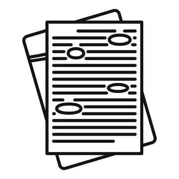 Office mail editor icon, outline style Stock Illustration