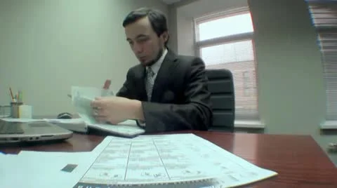 Office man Stock Footage 22022508