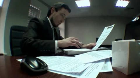 Office man Video stock 22022515