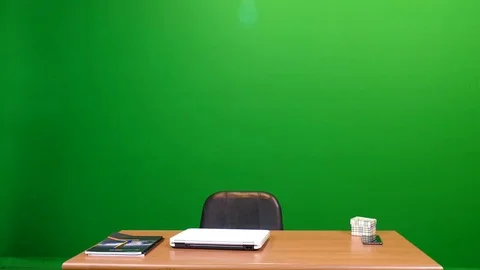 Office Man Opening Gift Green Screen Stock Footage 83737532