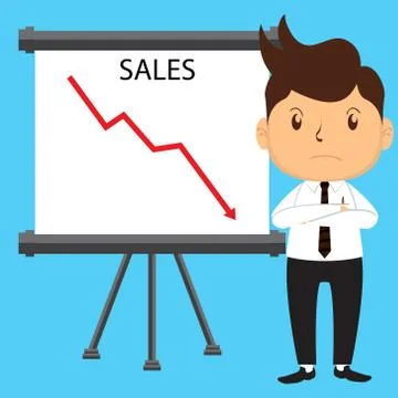 Office Man Presenting Sales Stock Illustration