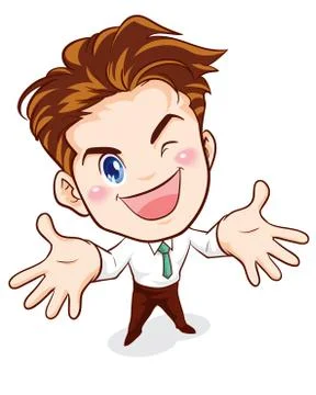 Office man surrender action Stock Illustration