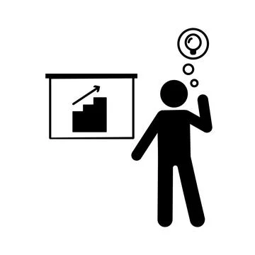 Office, man, work icon. Simple pictogram of human with idea icons for ui and ux 스톡 일러스트