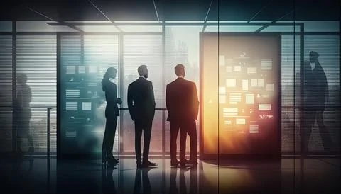 Office manager background. Working bussines people Stock Illustration