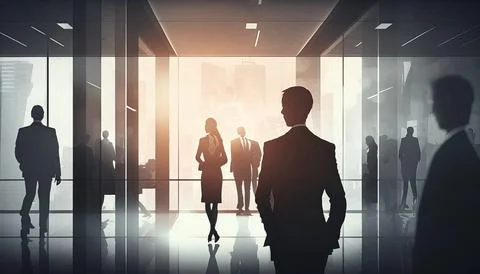 Office manager background. Working bussines people Stock Illustration