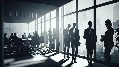 Office manager background. Working bussines people Illustrazione stock