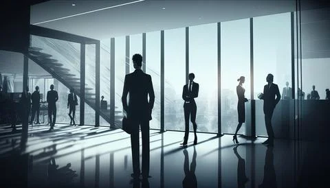 Office manager background. Working bussines people Stock Illustration
