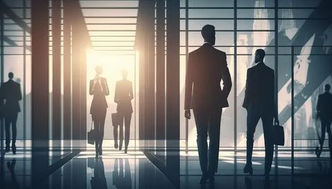 Office manager background. Working bussines people Stock Illustration