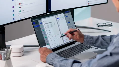 Office Manager Carefully Organizing Documents Stock Footage 337635572