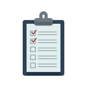 Office manager clipboard icon flat isolated Stock Illustration