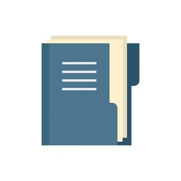 Office manager doc folder icon flat isolated Stock Illustration
