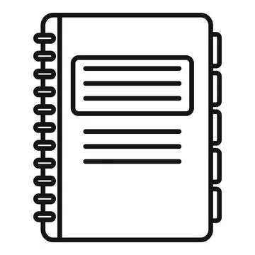 Office manager folder icon, outline style Illustrazione stock