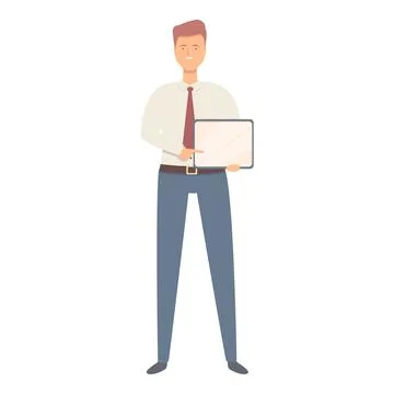 Office manager icon cartoon vector. Commercial director Illustrazione stock