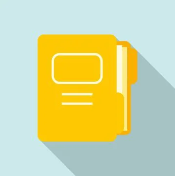 Office manager plan folder icon, flat style Illustrazione stock