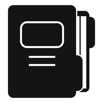 Office manager plan folder icon, simple style Stock Illustration