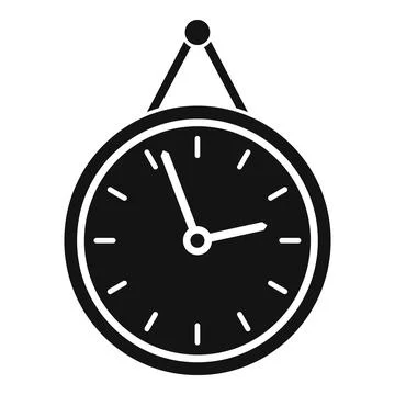 Office manager wall clock icon, simple style 스톡 일러스트
