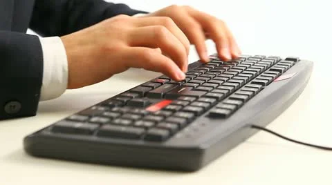 Office man’s hands typing Stock Footage 11276860