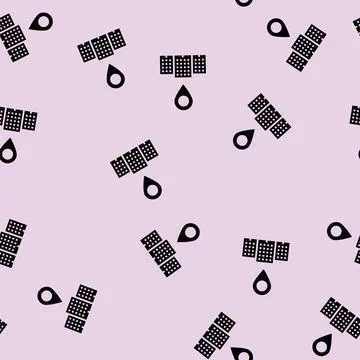 Office map location glyph seamless pattern Stock Illustration