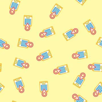 Office map location vector seamless pattern Illustrazione stock