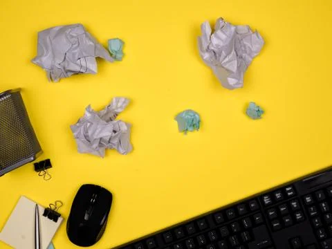 Office modern workspace flat lay Stock Photos
