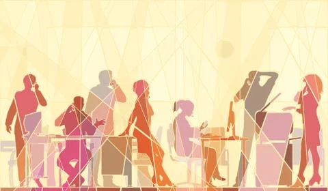Office mosaic Stock-Illustration