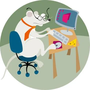 Office mouse Stock Illustration