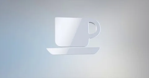 Office Mug White 3d Icon Stock-Footage 77241436