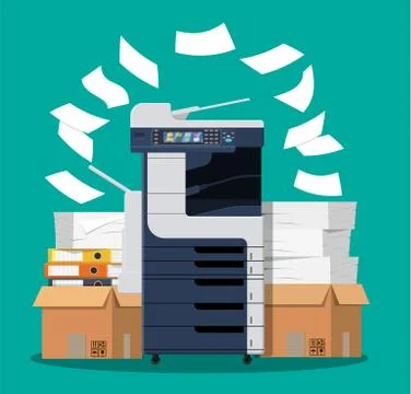 Office multifunction machine. Stock Illustration