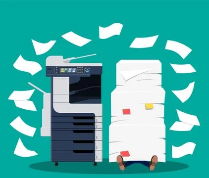 Office multifunction machine. Stock Illustration