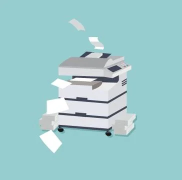 Office multifunction machine vector Stockillustratie