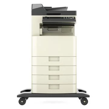 Office multifunction printer MFP, 3D rendering 스톡 일러스트