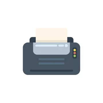 Office multifunction printer printing blank document Stock Illustration