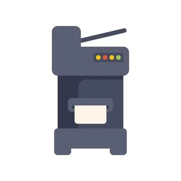 Office multifunction printer printing a blank document Stock Illustration