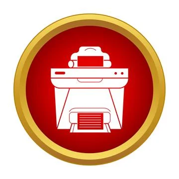 Office multifunction printer scanner coping documents icon Stock Illustration