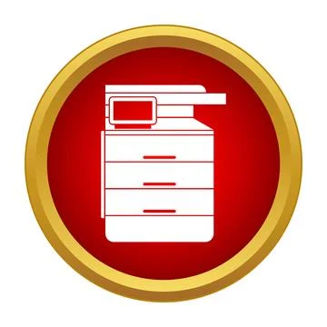 Office multipurpose printer copier flat icon design Stock Illustration