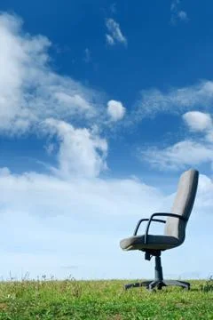 Office in nature Foto stock