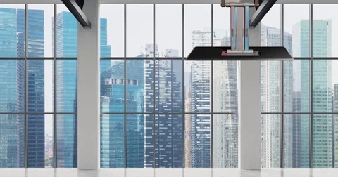 Office news virtual set Stock Footage 80440157