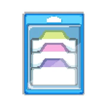Office note sticker pixel art vector illustration sign Stock Illustration