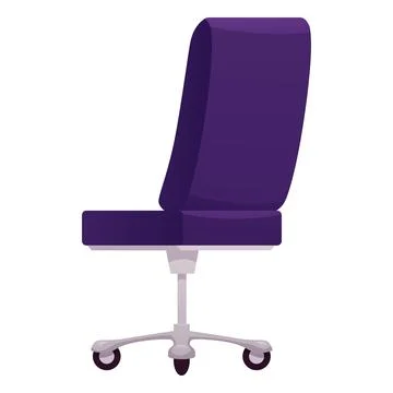 Office or desk rolling blue armchair vector flat icon, office seat furniture Stock Illustration