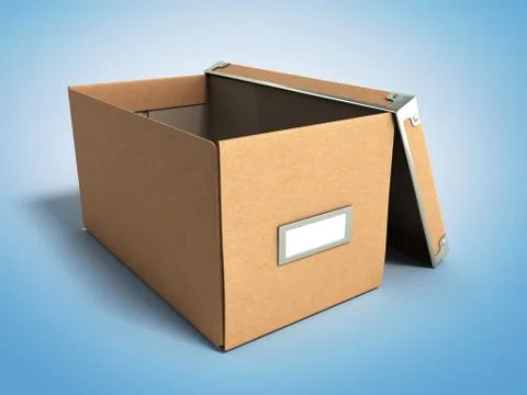 Office paper box for documents 3d render on gradient Illustrazione stock