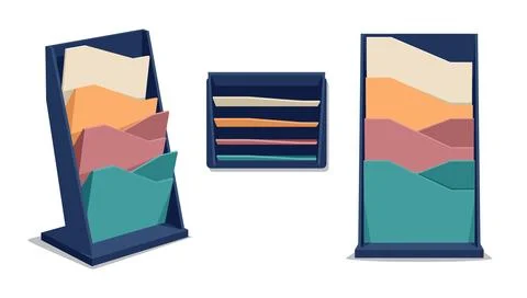 Office Paper Folder Rack Stock Illustration