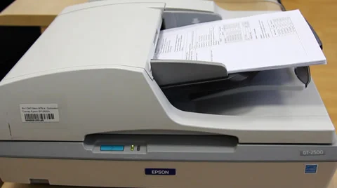 Office paper in the printer 01 Stock Footage 36517905