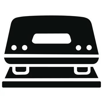 Office paper puncher vector glyph icon 스톡 일러스트