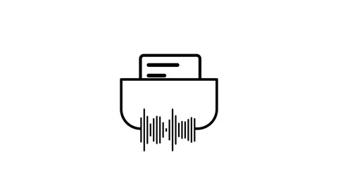 Office paper shredder machine for secure document animation Vídeo Stock 341313821