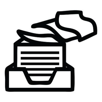 Office paper stack icon Stock Illustration