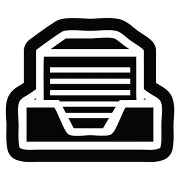 Office paper stack icon 스톡 일러스트